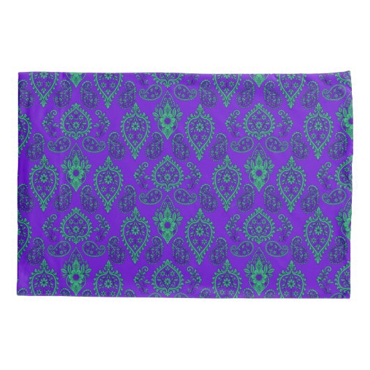 Jewel-Tone  Paisley Design Kussensloop (Achterkant)