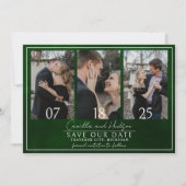 Jewel Tone-Romance | Emerald | Bruiloft Save The Date (Voorkant)