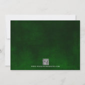 Jewel Tone-Romance | Emerald | Bruiloft Save The Date (Achterkant)