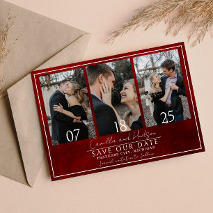 Jewel Tone-Romance   robijn   Bruiloft Save The Date