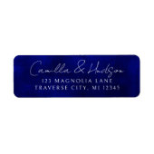 Jewel Tone-Romance | Saffier | Retouradres Etiket (Voorkant)