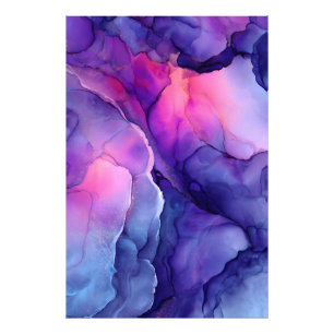 Jewel Tone Vloeibare Hars Nebula Gloei Foto Afdruk