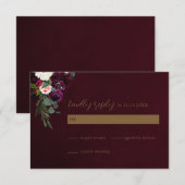 Jewel Tone Wedding RSVP Card (Voorkant / Achterkant)