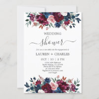 Jewel Tone Wedding Shower Uitnodiging