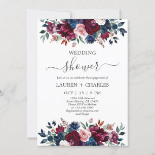 Jewel Tone Wedding Shower Uitnodiging
