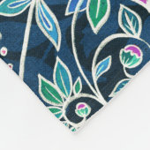 Jewel Toned Boho Chalk Chintz Floral Pattern Fleece Deken (Hoek)