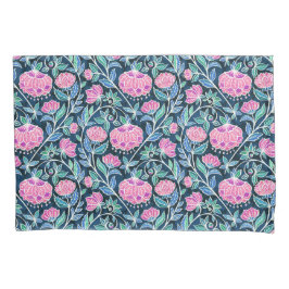 Jewel Toned Boho Chalk Chintz Floral Pattern Kussensloop