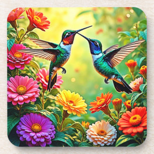 Jewel-Toned Hummingbird Magic Design Bier Onderzetter