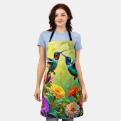 Jewel-Toned Hummingbird Magic Design Schort (Gedragen)