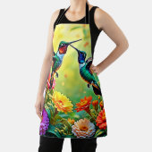 Jewel-Toned Hummingbird Magic Design Schort (Insitu)