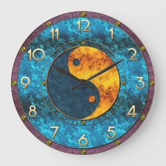 Jewel Toned Yin Yang Clock Grote Klok