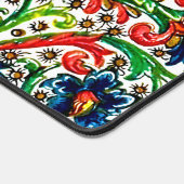 Jewel Tones Middeleeuws manuscript Bloemen Scrolls Bureaumat (Hoek)