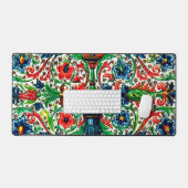 Jewel Tones Middeleeuws manuscript Bloemen Scrolls Bureaumat (Keyboard & Muis)