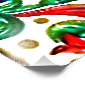 Jewel Tones Middeleeuws manuscript Bloemen Scrolls Foto Afdruk (Hoek)