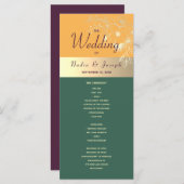 Jewel Tones Wedding Program Programma (Voorkant / Achterkant)