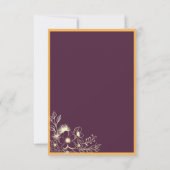 Jewel Tones Wedding RSVP Kaart (Achterkant)
