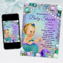 Jewel Zeemeermin Blonde Zeemeermin Baby Shower