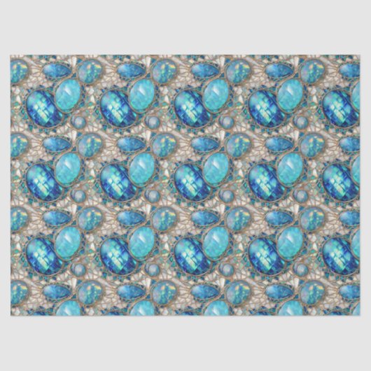 Jeweled Abalone Decoupage Tissue Tissuepapier (Voorkant)