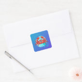 Jeweled Crab Vierkante Sticker (Envelop)