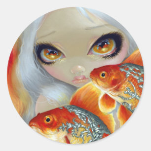 "Jeweled Fish: Silver en Gold" Sticker