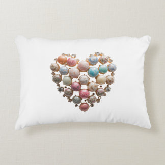 Jeweled Floral Heart Throw Pillow — Romantic Maxim Accent Kussen