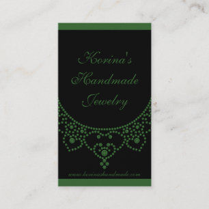 Jeweled Glam Visitekaartje, Emerald Green Visitekaartje