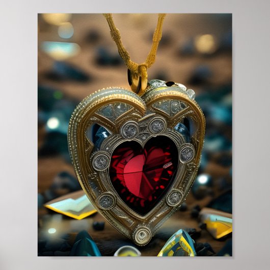 Jeweled Heart Amulet Poster (Voorkant)