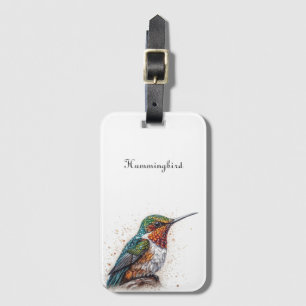 Jeweled Hummingbird Serenade, op maat Bagagelabel