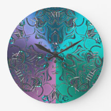 Jeweled Mandala Cool Hued Metallic Gradient