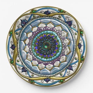 Jeweled Mandala Papieren Bordje
