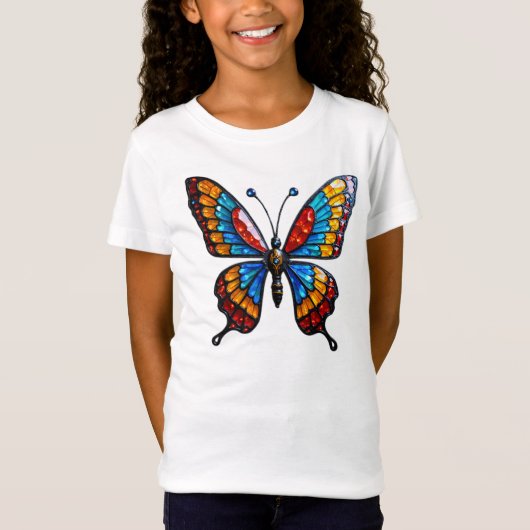 Jeweled Mosaic Butterfly Tshirt (Voorkant)