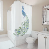 Jeweled Peacock Douchegordijn (In situ)