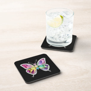 Jeweled Rainbow Crystal Butterfly Bier Onderzetter