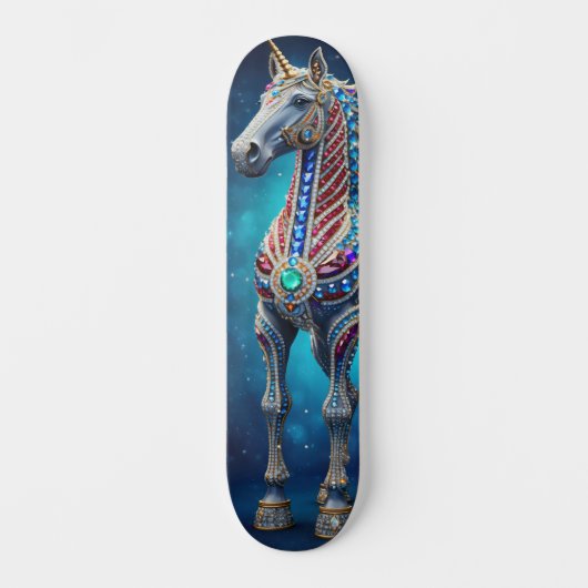 Jeweled Unicorn Skateboard (Voorkant)