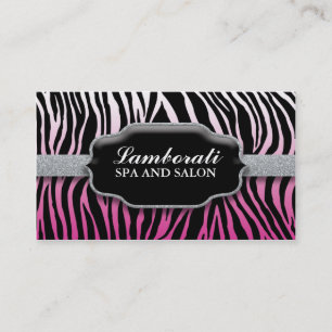 Jeweler Zebra Print Diamond Roze Visitekaartje