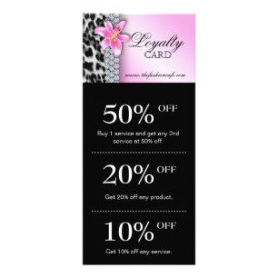 Jeweli Salon Marketing Card Loyalty Lily Flower Reclamekaart