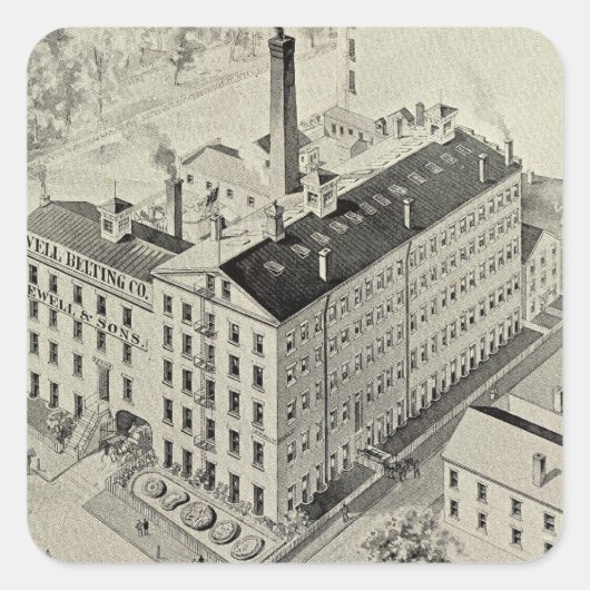 Jewell Belting Co Vierkante Sticker (Voorkant)