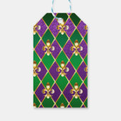 Jewelry Background Mardi Gras Cadeaulabel (Achterkant)