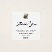 Jewelry Care Card Thank You avec logo (Devant)