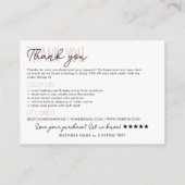 Jewelry Care Instruction Bedankt voor uw bestellin Informatiekaartje (Achterkant)