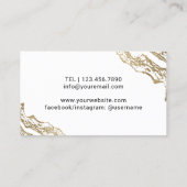 Jewelry Designer Modern Gold Diamond Visitekaartje (Achterkant)