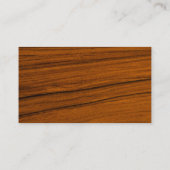 Jewelry Designer Modern Wood Background Visitekaartje (Achterkant)