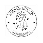 Jewelry Handmade with love, Custom Rubberstempel (Afrduk)