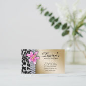 Jewelry Leopard Visitekaartje Lily Flower (Staand voorkant)