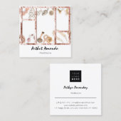 Jewelry Luxury Goods Pearls Gold Roos omwoeld Vierkante Visitekaartje (Voorkant / Achterkant)