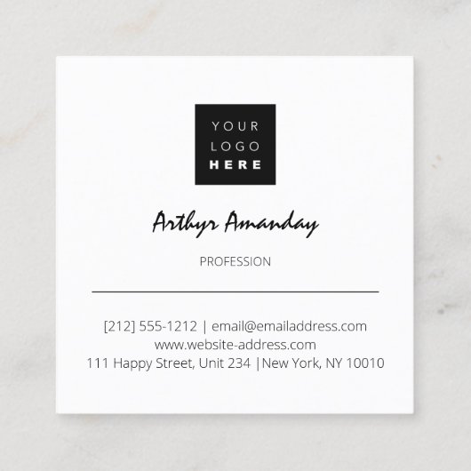 Jewelry Luxury Goods Pearls Gold Roos omwoeld Vierkante Visitekaartje (Achterkant)