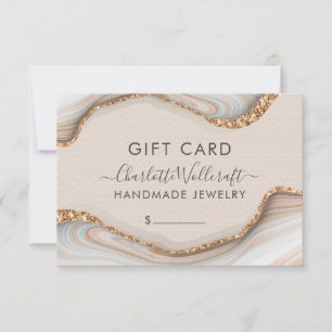 Jewelry roze goudglitter Marble Gift Certificate