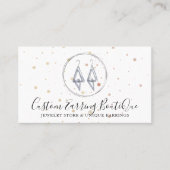 Jewelry Seller Silver Earring Visitekaartje (Voorkant)