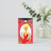 Jewelry Visitekaartje Red Gold Heart Blonde (Staand voorkant)