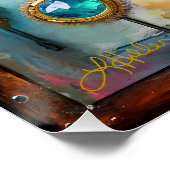 Jewels And Stained Glass Heart Steampunk Series Perfect Poster (Hoek)